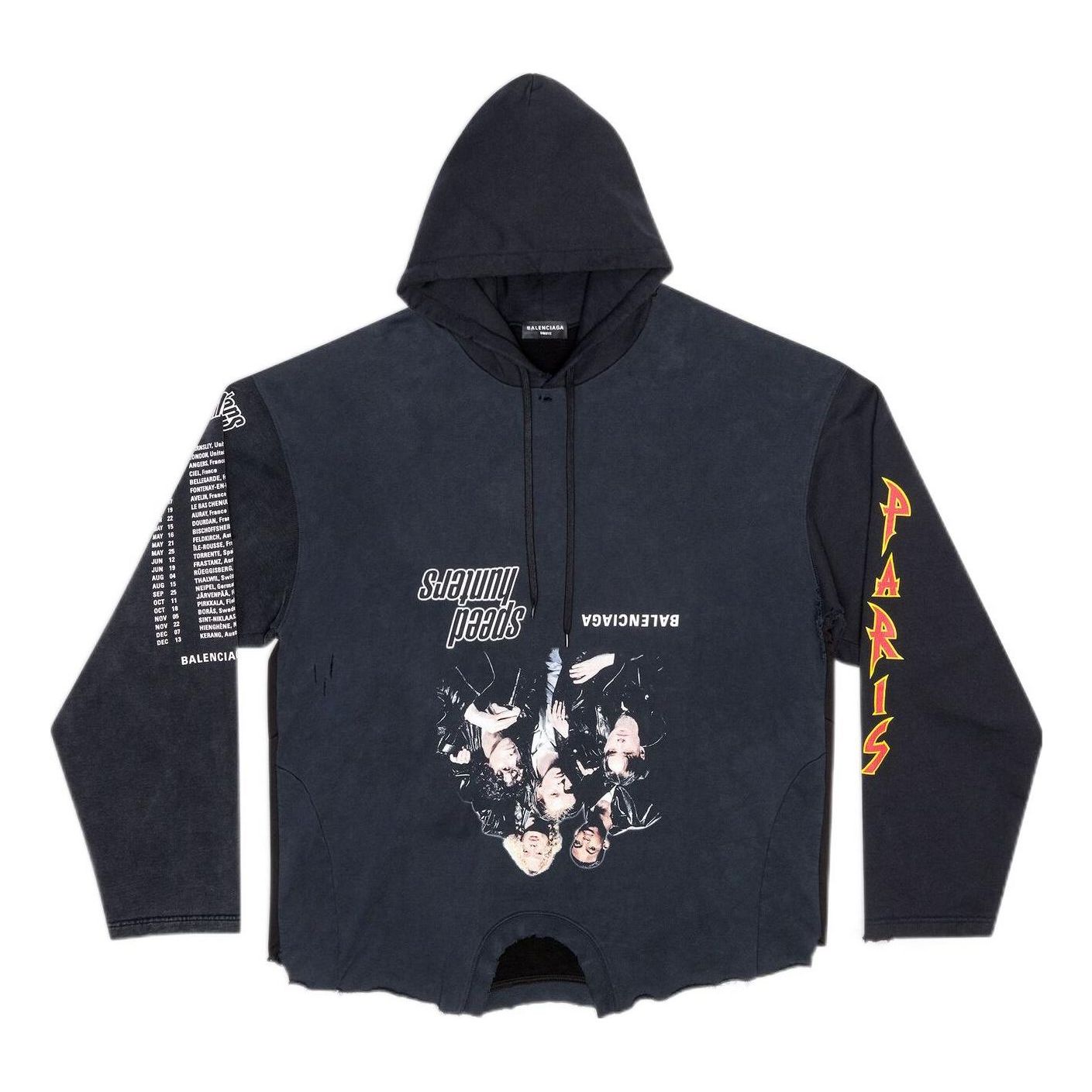 Mikina Balenciaga Speed Hunters Upside Down Oversized Hoodie Čierna | 698156TMVD11000, 0