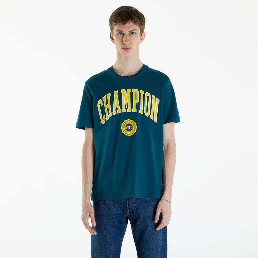 Tričko Champion Crewneck T-Shirt Green Zelené | 219852 CHA GS549