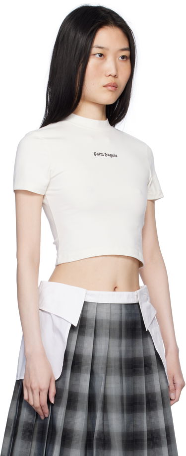 Crop Top Palm Angels Classic Logo Crop T-Shirt Biela | PWAA074C99JER0010310, 1
