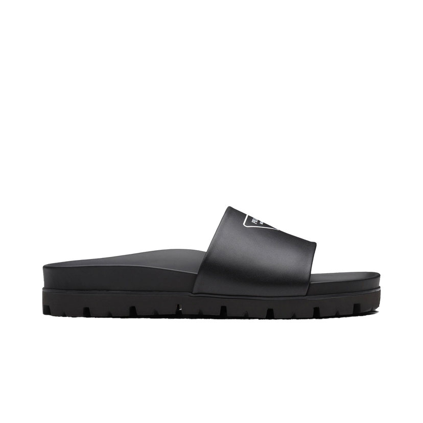 Tenisky a topánky Prada Logo Leather Slide Čierna | 2X3060_A21_F0002