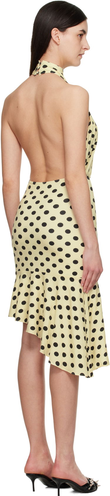 Šaty Miaou Miaou Karina Polka Dot Halter Midi Dress Žltá | 5028TJBBNP, 2