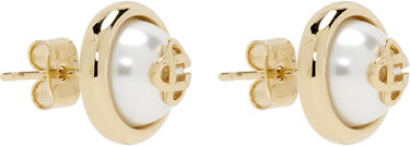 Náušnice Casablanca Faux-Pearl Logo Stud Earrings Metalická | APS25-JW-094-01, 1