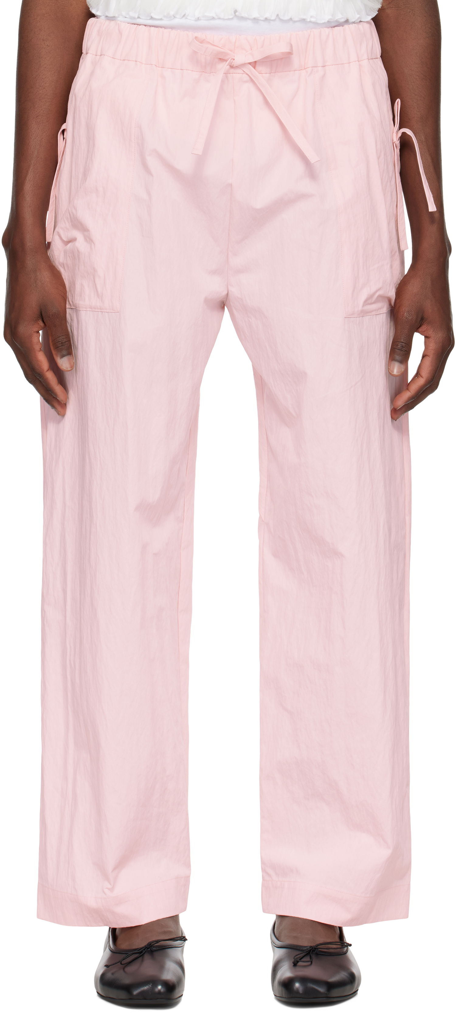 Nohavice Simone Rocha Simone Rocha Bow Pocket Cargo Pants Ružová | 4137 1219, 0