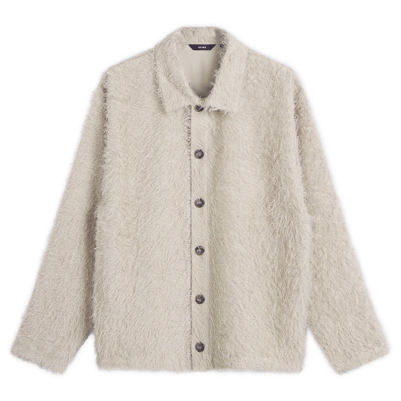 Košeľa BEAMS Fringe Overshirt Béžová | 1111-1247-803-20