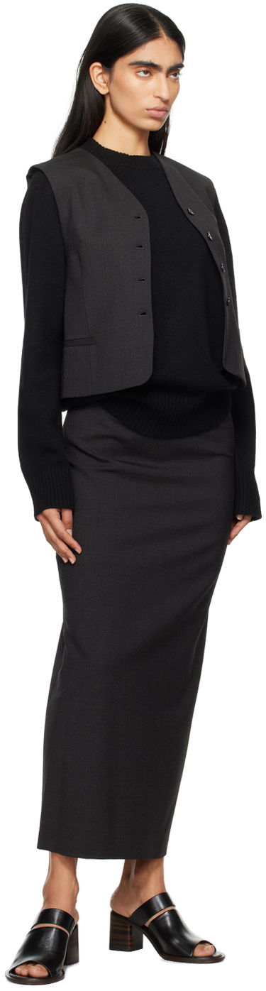 Sukňa Loulou de Saison Loulou de Saison Samos Midi Skirt Čierna | SAMOS, 3