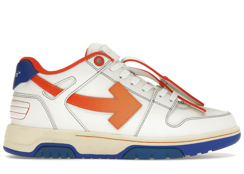 Out Of Office OOO Low Tops White Orange Blue Contrast Stitching