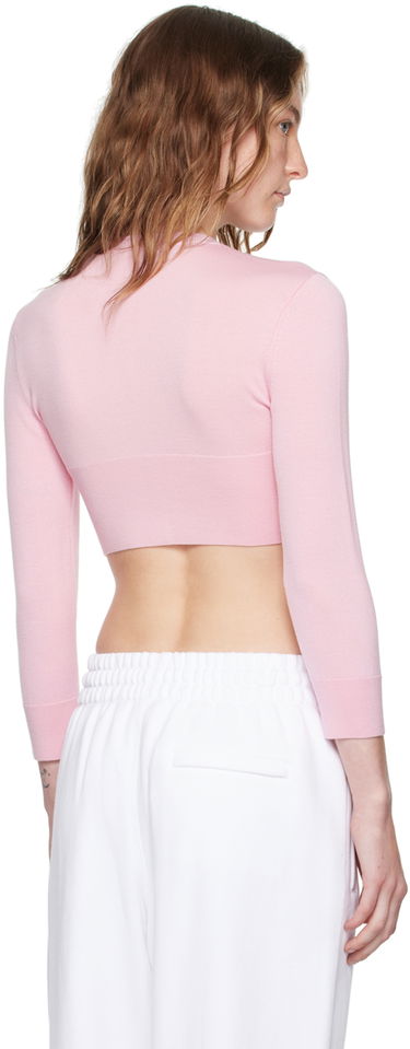 Sveter Alexander Wang Cropped Cardigan Ružová | 4KC3243019, 2