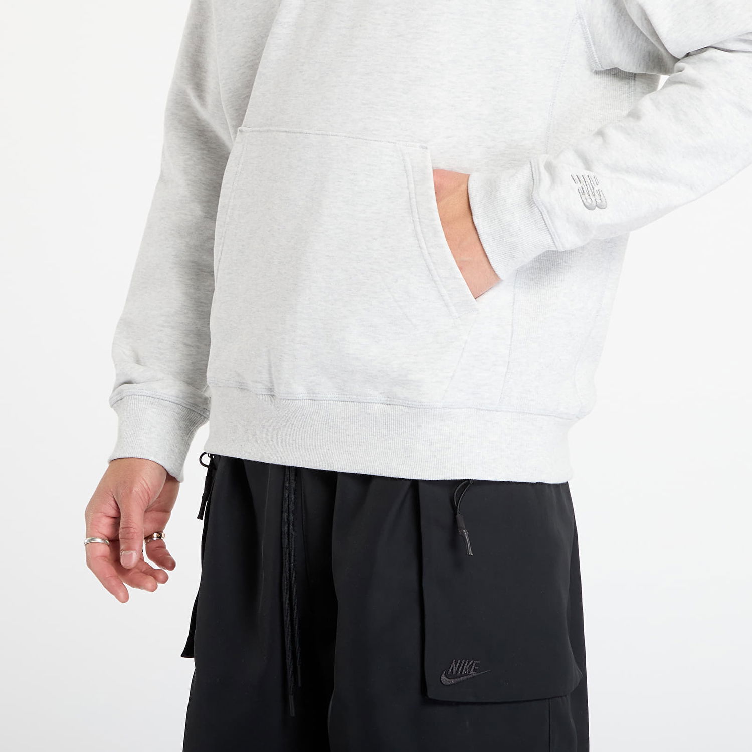 Mikina New Balance Pullover Hooded Sweatshirt Šedá | NBMT53925AHH, 1