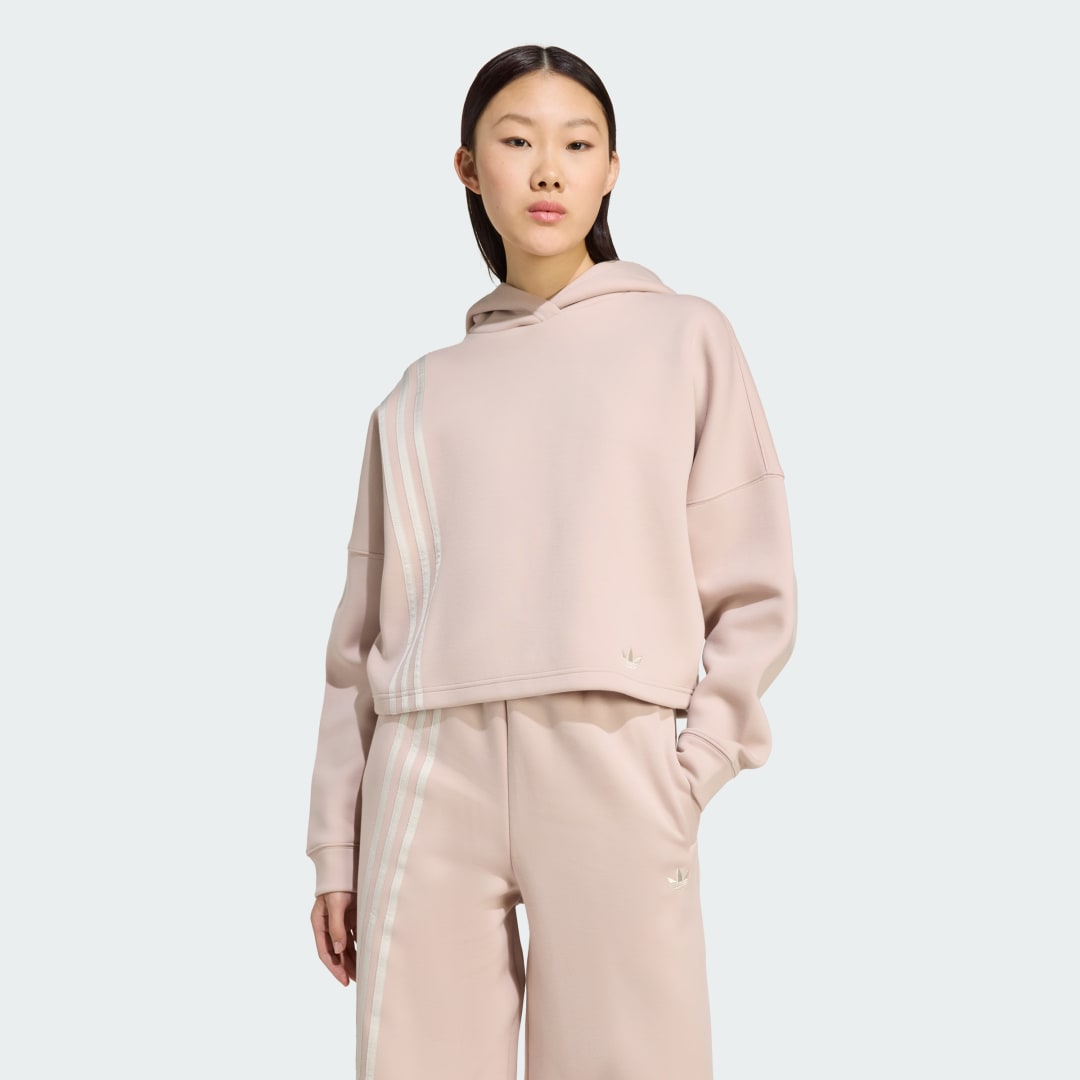 Mikina adidas Performance Off Placed 3-Stripes Hoodie Ružová | JW3600, 0