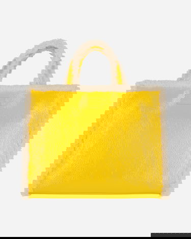 Tote bag UGG Telfar Medium Crinkle Leather Shopper "Taxi" Žltá | 1155851 TAX, 3