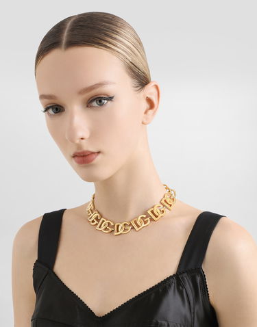 Náhrdelník Dolce & Gabbana Choker With Multiple Dg Logos Metalická | WNO4S1W1111ZOO00, 1