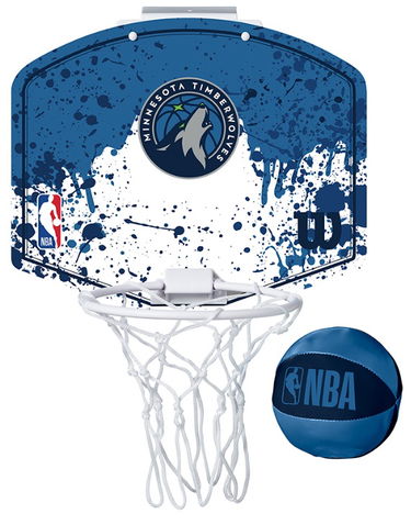 Športový doplnok Wilson Tennis NBA Minnesota Timberwolves Mini Hoop Set Modrá | wtb1302mn, 0