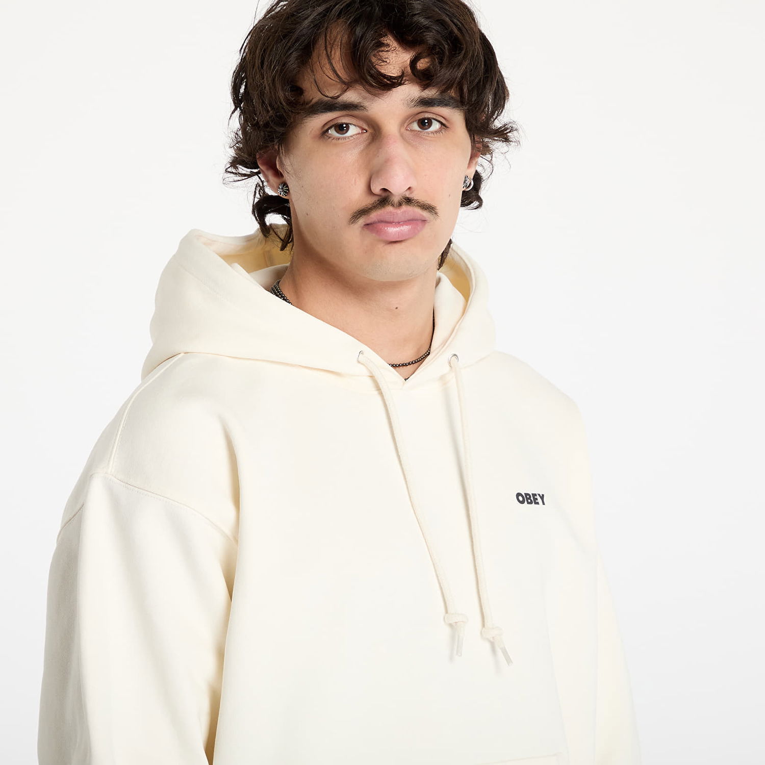 Mikina OBEY OBEY Bold Eye Hoodie Biela | 117464051-UBL, 1