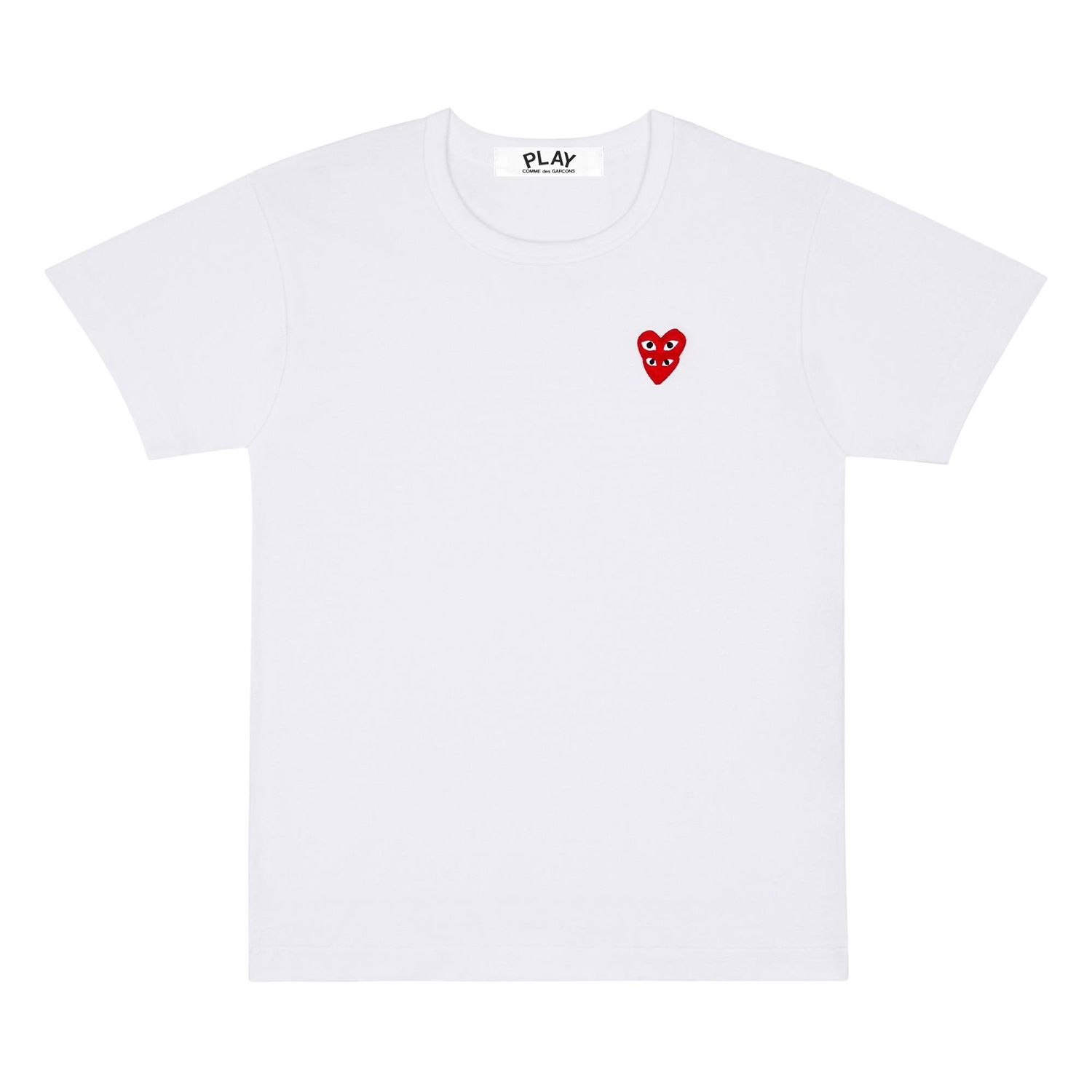 Tričko Comme des Garçons PLAY Double Heart T-Shirt Biela | AZ T288 051 2, 1