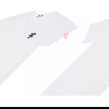 Tričko Comme des Garçons PLAY Double Heart T-Shirt Biela | AZ T288 051 2, 1