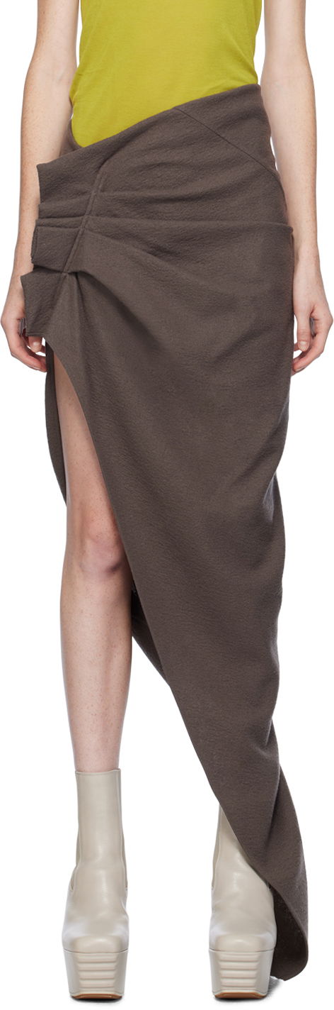 Sukňa Rick Owens Edfu Maxi Skirt Hnedá | RO02C1371 WN, 0