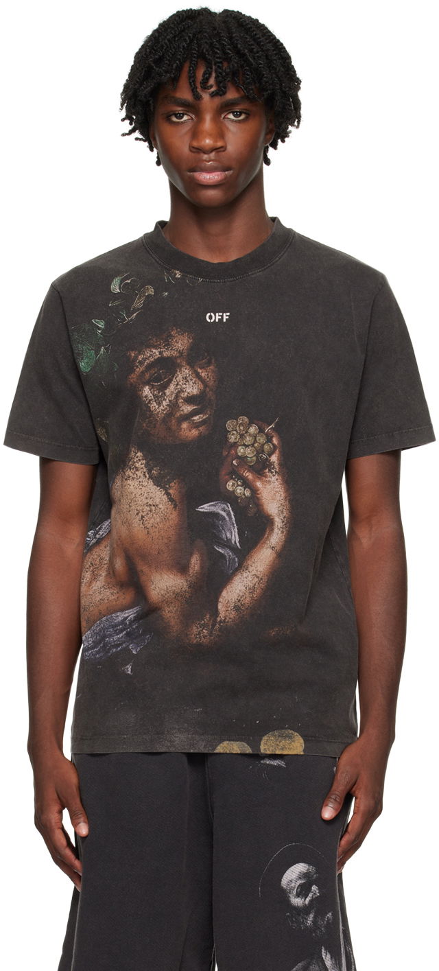 Tričko Off-White Black Bacchus T-Shirt Čierna | OMAA027F23JER0051084, 0