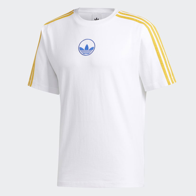 Tričko adidas Performance 3-Stripes Circle Trefoil T-Shirt Biela | GD2122