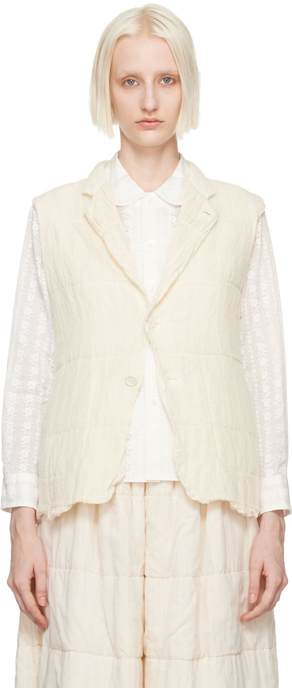 Vesta Comme des Garçons Comme Des Garçons Notched Lapel Vest Biela | TN-V001-051, 0