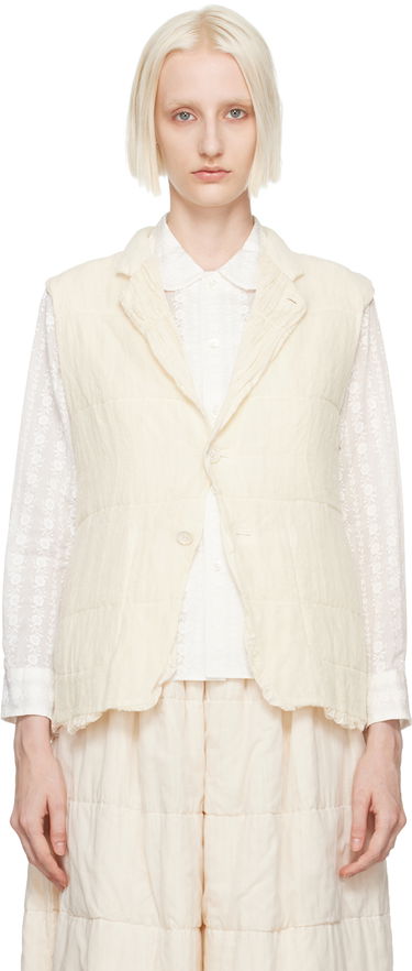 Vesta Comme des Garçons Comme Des Garçons Notched Lapel Vest Biela | TN-V001-051, 0