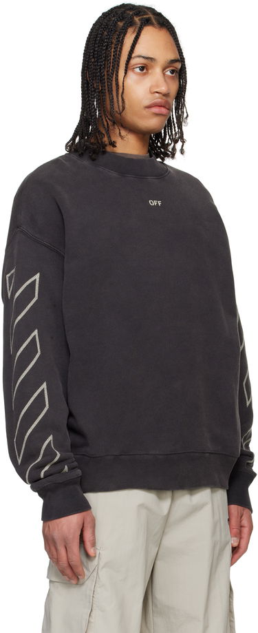 Sveter Off-White Off-White Crewneck Martyrdom Arrow Sweatshirt Čierna | OMBA054S25FLE0081361, 1