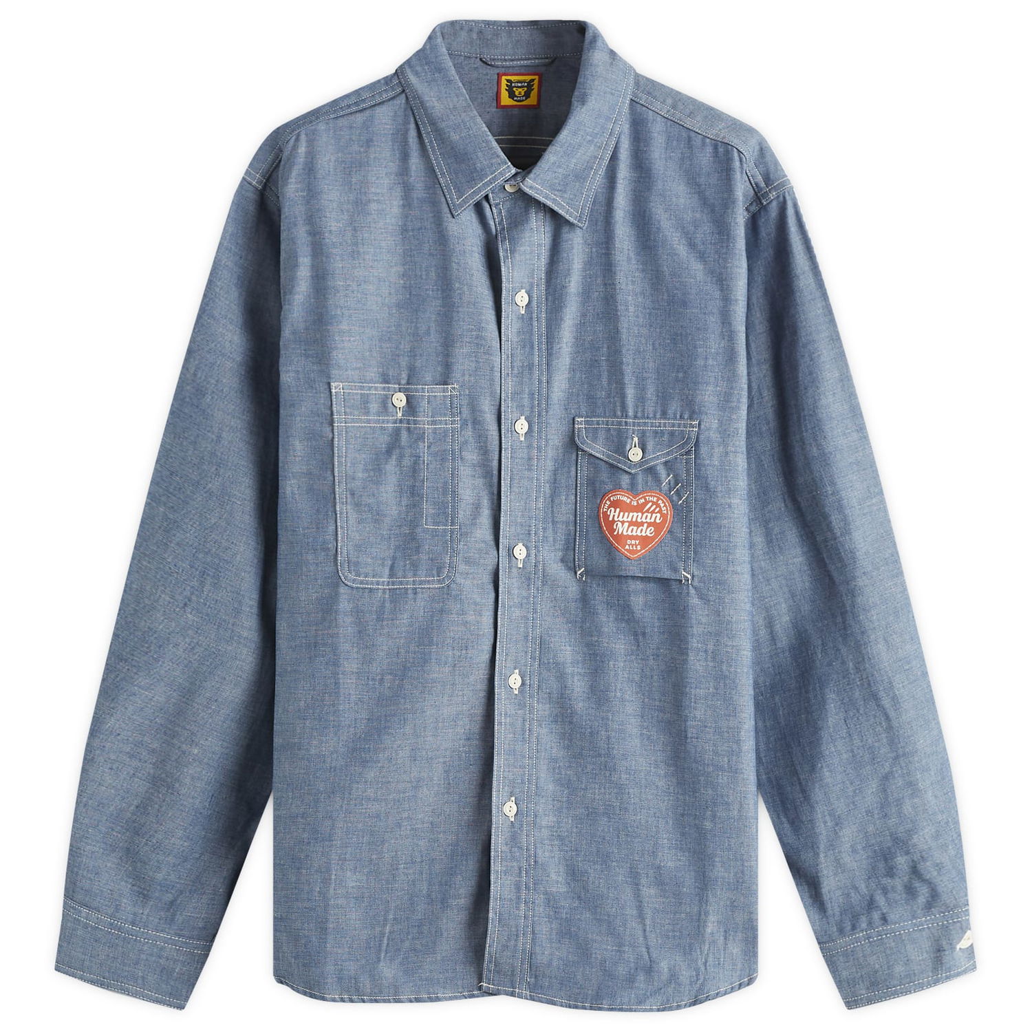 Košeľa Human Made Chambray Work Shirt Size Medium Modrá | HM28SH004-BL, 0