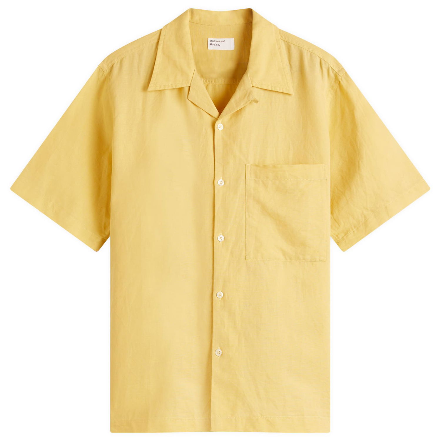 Košeľa Universal Works Universal Works Linen Cotton Camp Shirt, Size Large Žltá | P32032-LEM, 1
