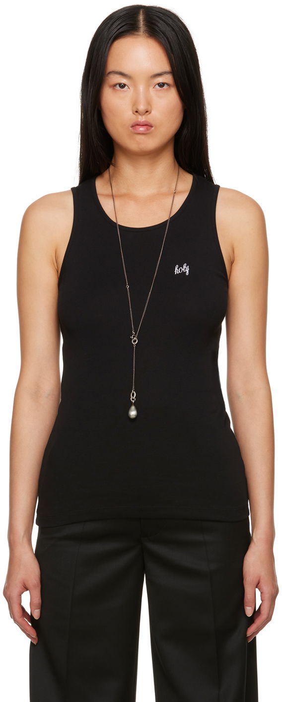 Tielko Ann Demeulemeester Ann Demeulemeester Fonsin Tank Top Čierna | 2302-W-JTO01-23-FA045-099, 0