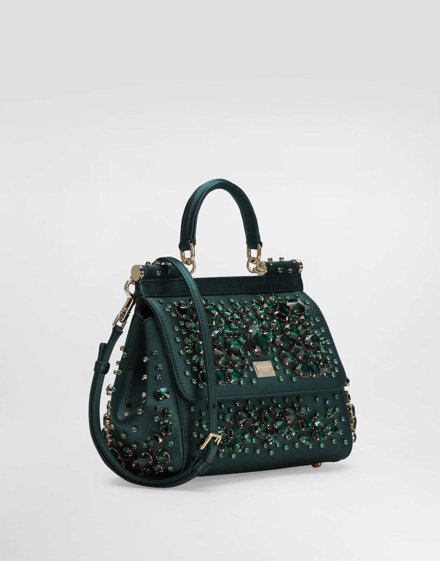 Kabelka Dolce & Gabbana Medium Sicily Embellished Handbag Zelené | BB6003C9S4880557, 1