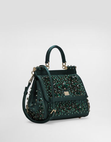 Kabelka Dolce & Gabbana Medium Sicily Embellished Handbag Zelené | BB6003C9S4880557, 1