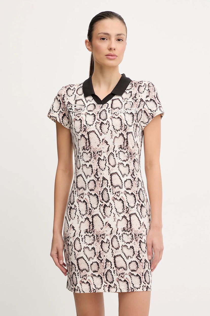 Šaty Puma A$AP ROCKY Cotton Snakeskin Print Polo Mini Dress Béžová | 633416