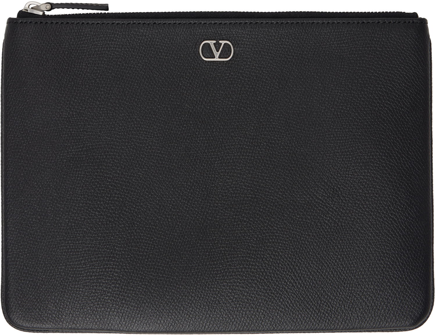 Peňaženka Valentino Valentino Garavani VLogo Signature Grainy Calfskin Pouch Čierna | 6Y2P0V10UAG, 0