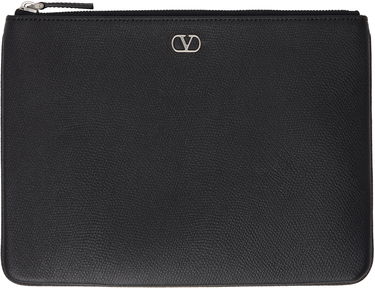 Peňaženka Valentino Valentino Garavani VLogo Signature Grainy Calfskin Pouch Čierna | 6Y2P0V10UAG, 0