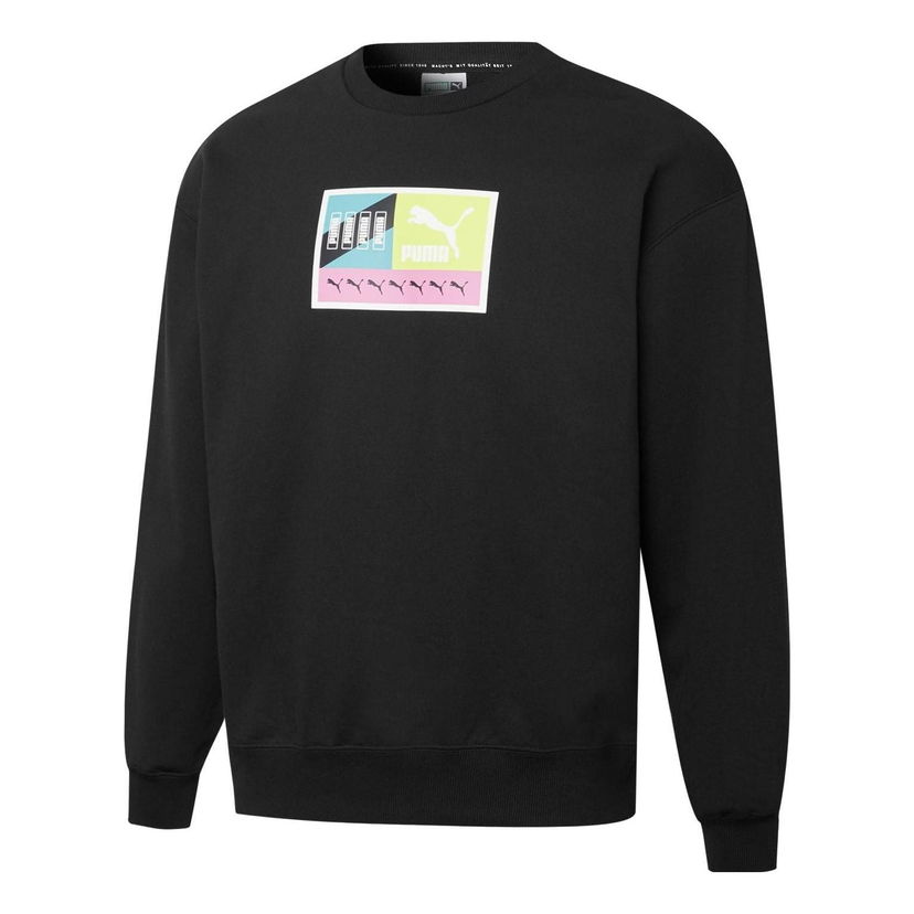 Mikina Puma Multiplacement Crew Sweatshirt Čierna | 535326-01