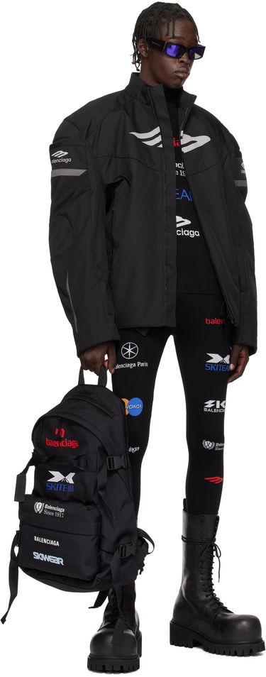 Batoh Balenciaga Ski Team Backpack Čierna | 770882-2ABEN-1000, 3