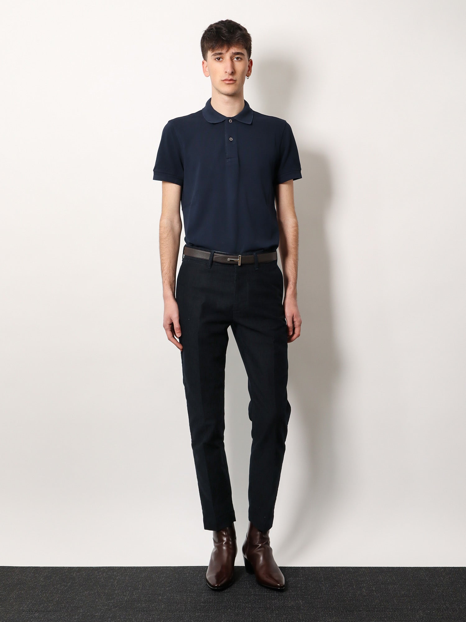 Polo tričko Tom Ford Polo Shirt by Tom Ford Navy | JPS002JMC007S23HB790, 1