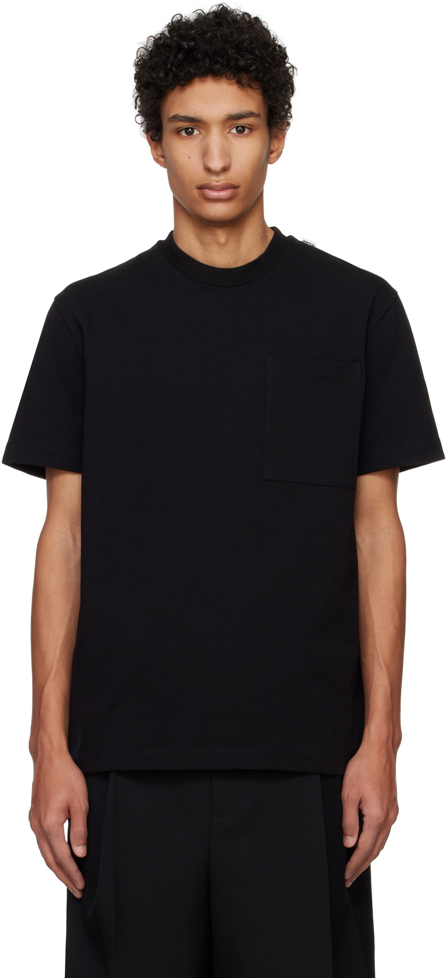 Tričko Jil Sander Jil Sander Logo Flag Pocket T-Shirt Čierna | J22GC0197_J20256, 0