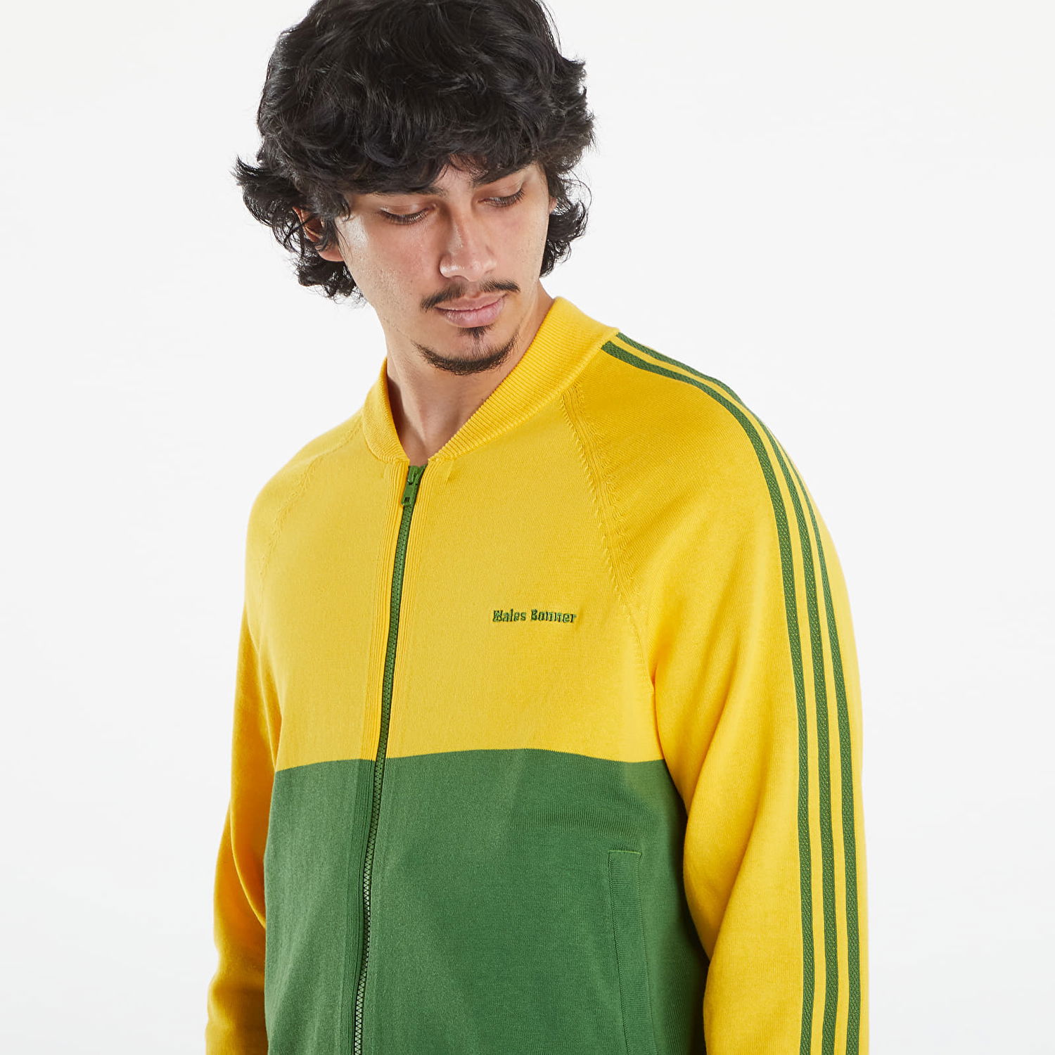 Mikina adidas Originals Wales Bonner x Knit Sweatshirt Bold Gold/ Crew Green Žltá | IW1174, 1