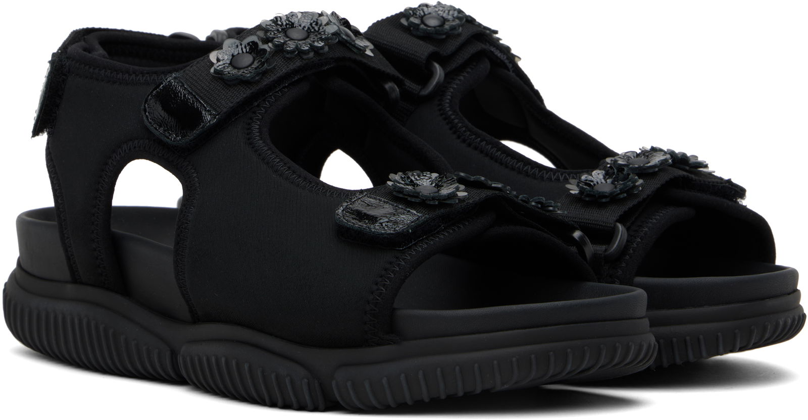 Valeria Flower Embellished Platform Sandals