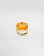Anna Ring in 18-carat Yellow Gold with Citrine and Diamonds, Size 51