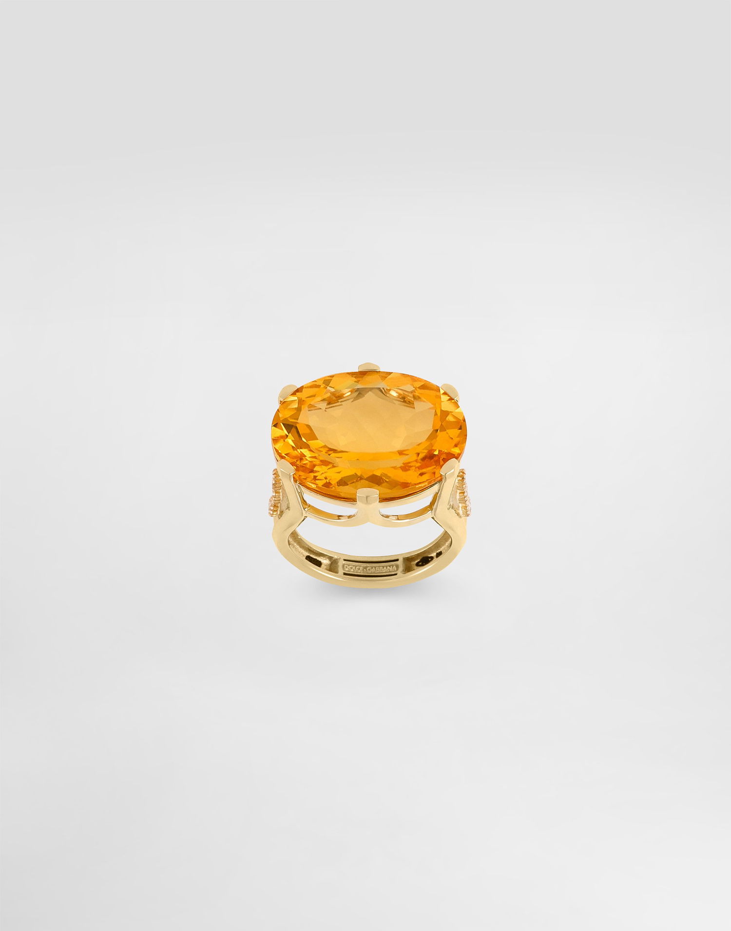 Prsteň Dolce & Gabbana Anna Ring in 18-carat Yellow Gold with Citrine and Diamonds, Size 51 Žltá | WRSB1GWCTR1ZOO00, 0