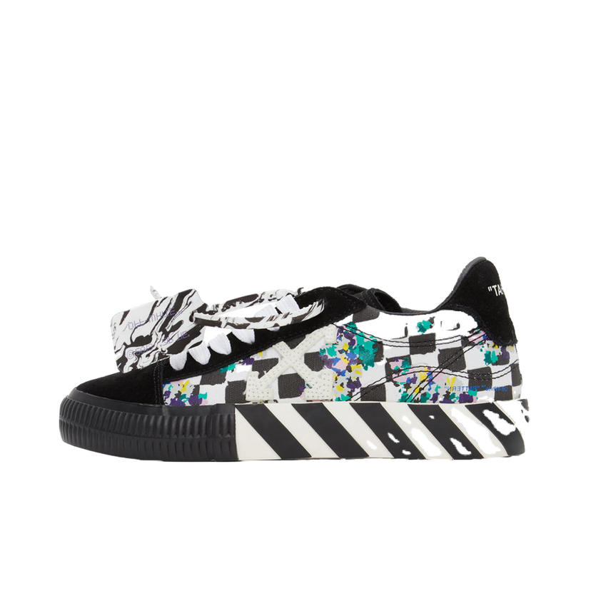 Tenisky a topánky Off-White Black & White Check Low Vulcanized Sneakers Čierna | OWIA178S21FAB0018410