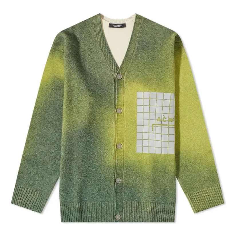 Sveter A-COLD-WALL* Gradient Cardigan by A-COLD-WALL* Zelené | ACWMK066OLIVE