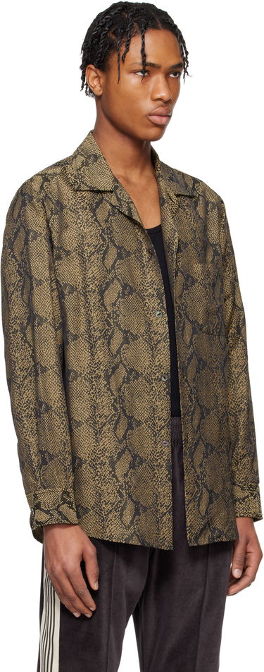 Košeľa Needles Needles One-Up Snakeskin Print Shirt Hnedá | QV103, 1