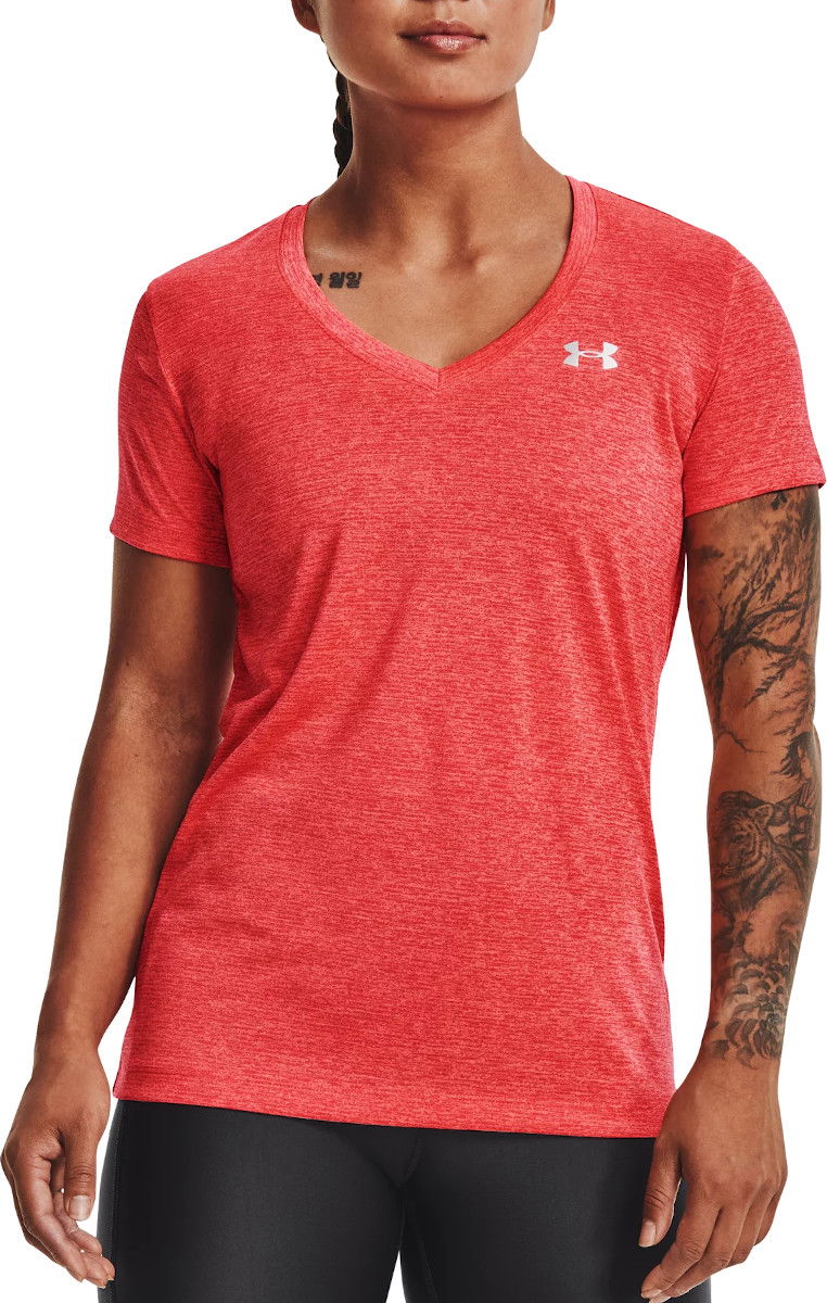 Tričko Under Armour Under Armour Tech Twist V-Neck T-Shirt Červená | 1258568-824, 0