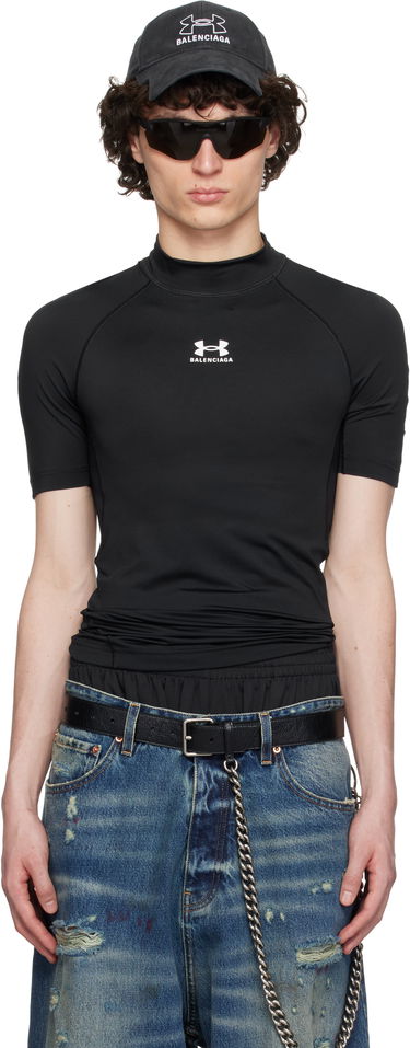 Tričko Balenciaga Under Armour Edition Mock Neck T-Shirt Čierna | 816222TRVY3, 0