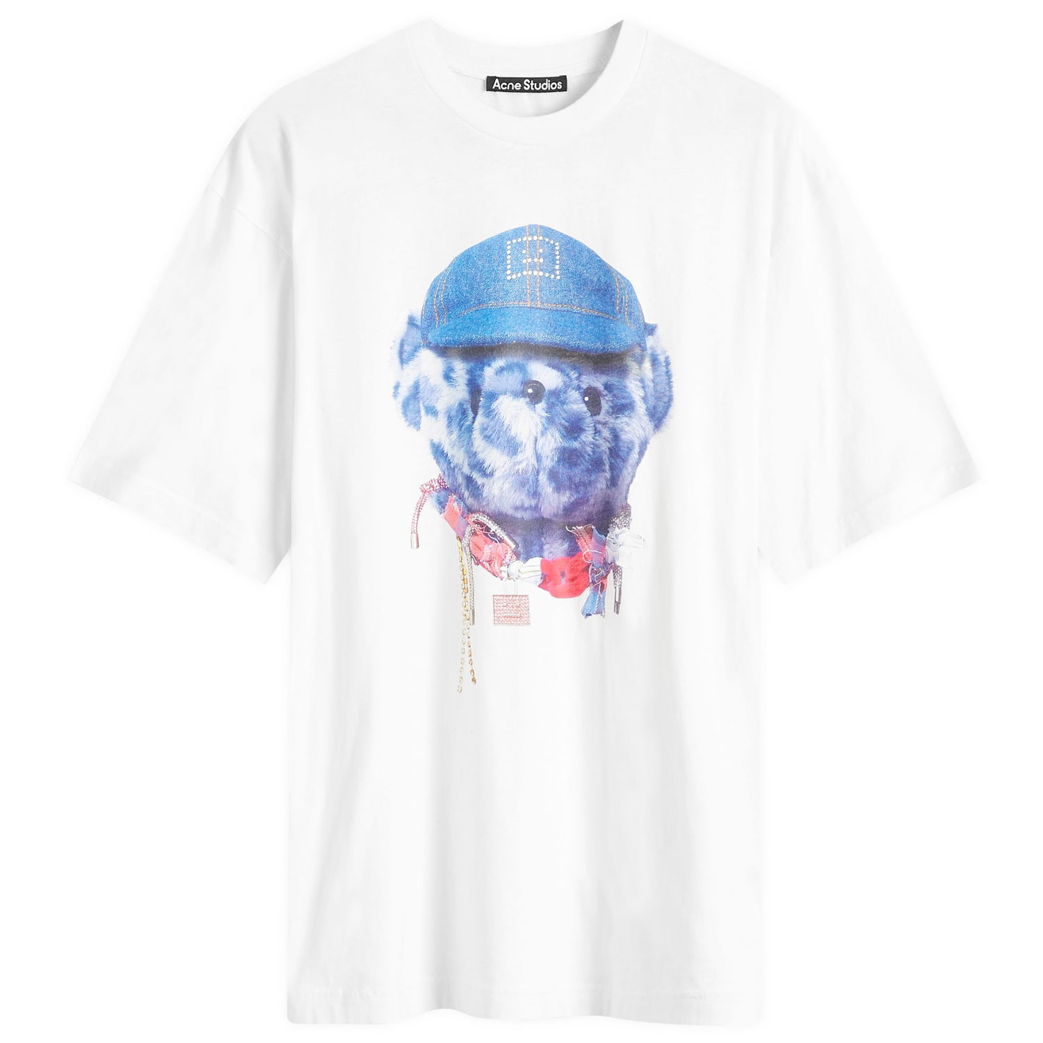 Tričko Acne Studios Exford Face Teddy Bear T-Shirt Biela | CL0291-183, 0
