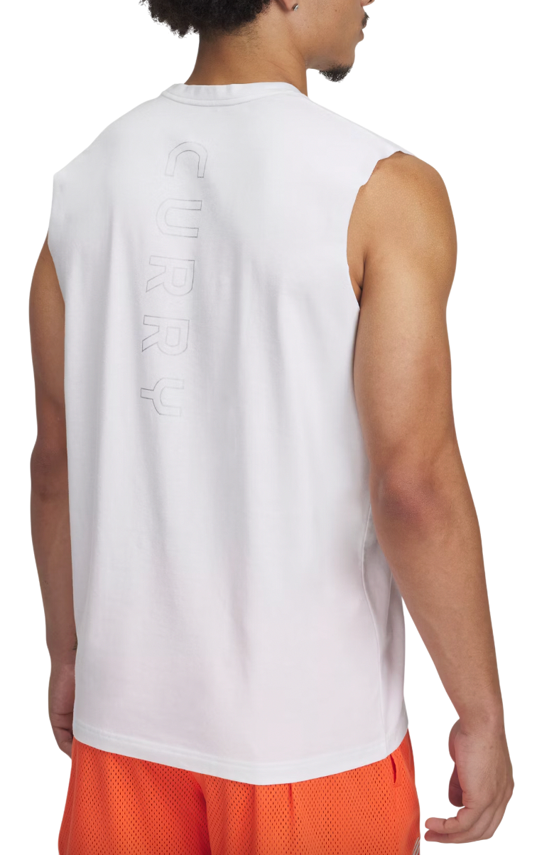 Tielko Under Armour Curry Sleeveless T-Shirt Biela | 1390352-100, 1
