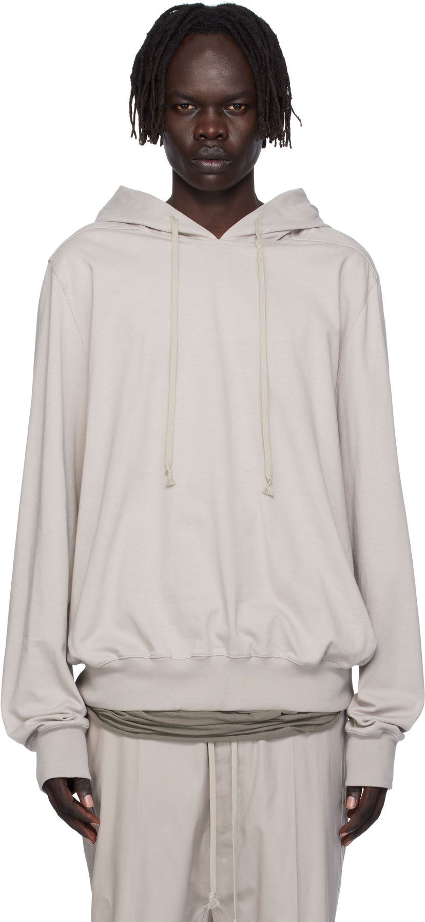 Mikina Rick Owens Rick Owens Concordians Heavy Jersey Hoodie Béžová | RU02E1281 BA