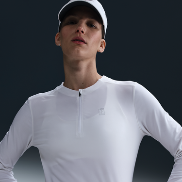 Tričko Nike NikeCourt Advantage Dri-FIT Tennis Midlayer Biela | FZ6737-100, 0